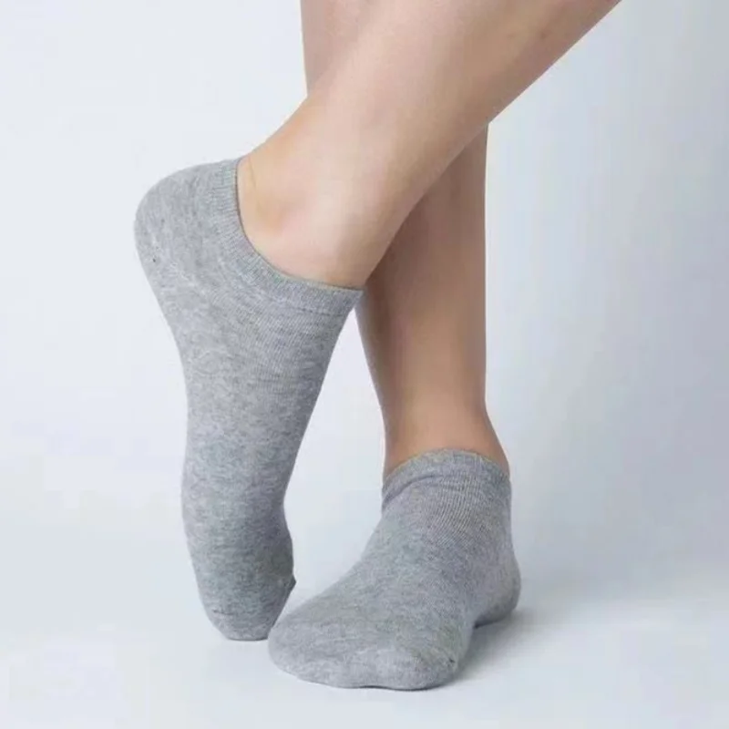 20 Pairs Women/Men Family Matching Short Socks, Black & Grey Series With Bow, Heart, Stripe