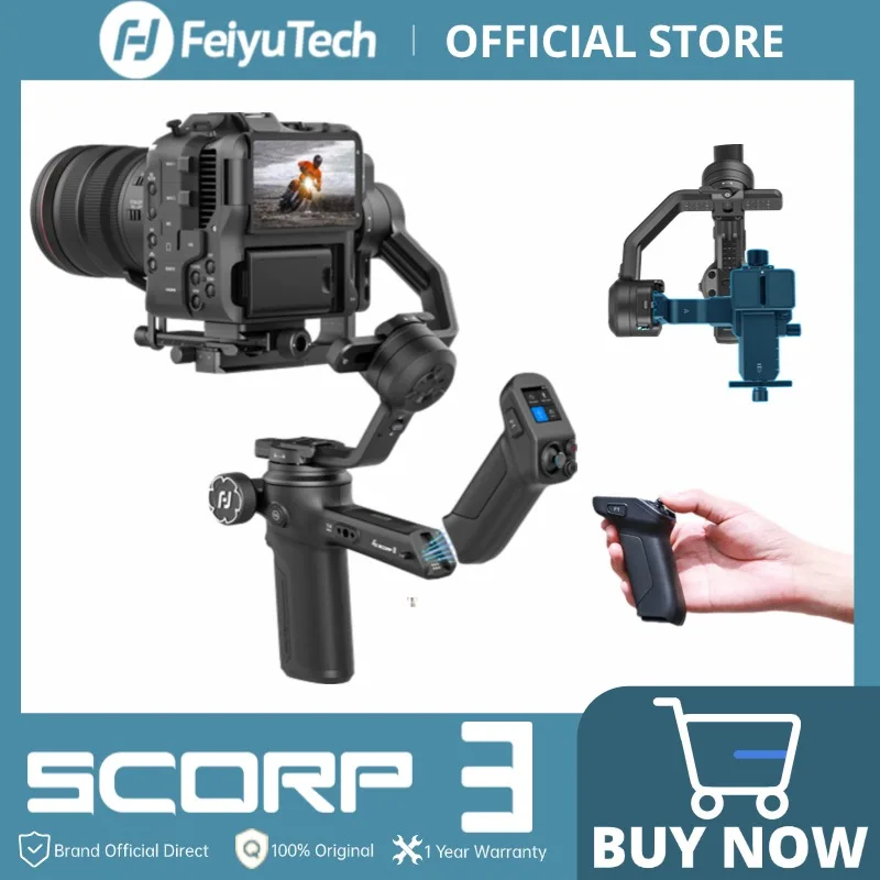 Официальный стабилизатор подвеса камеры FeiyuTech SCORP 3, для DSLR и беззеркальных фотокамер — съемная ручка управления с искусственным интеллектом и полезной нагрузкой 3,5 кг. Официальный стабилизатор подвеса камеры FeiyuTech SCORP 3, для DSLR и беззеркальных фотокамер — съемная ручка управления с искусственным интеллектом и полезной нагрузкой 3,5 кг.