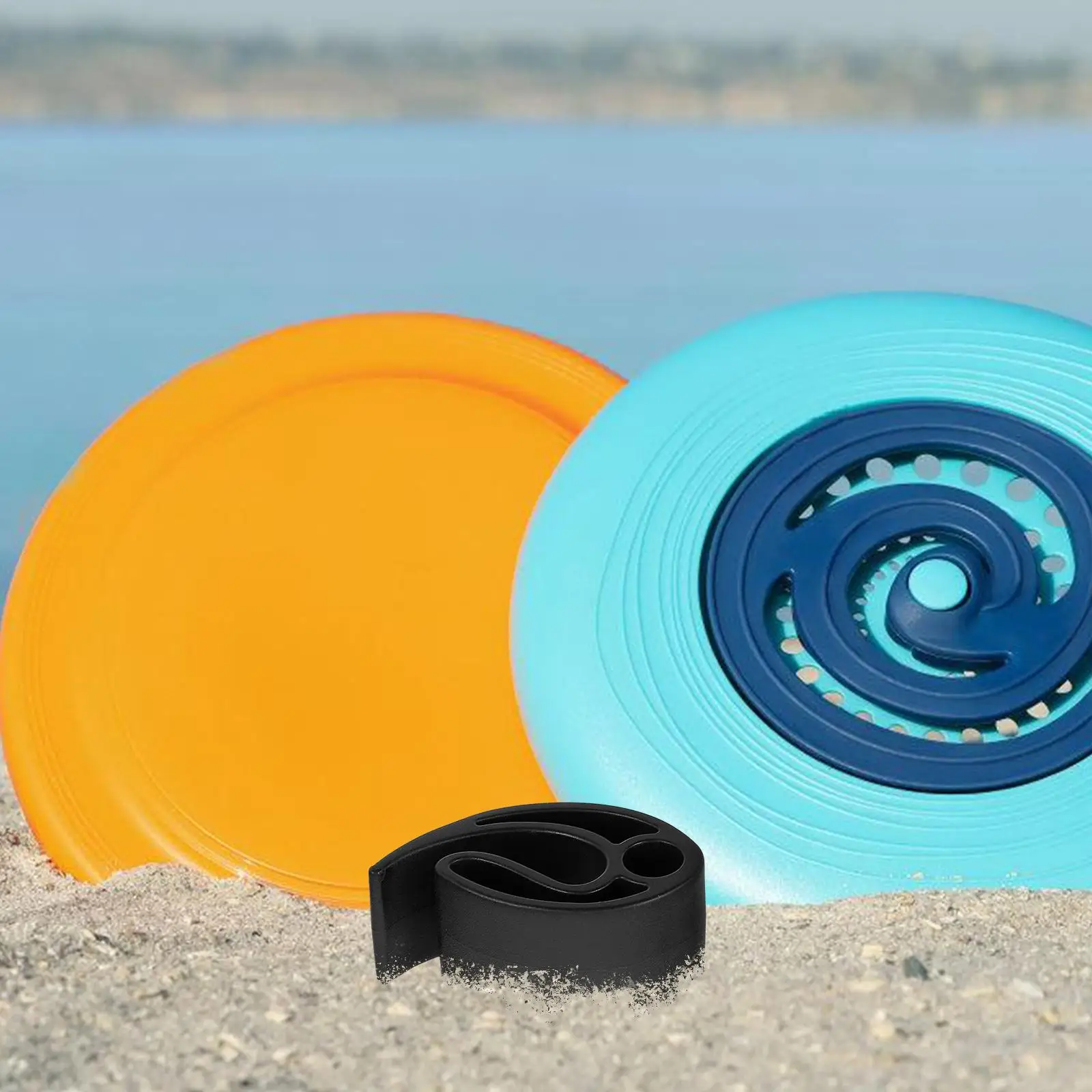 مشبك رياضي على شكل قرص يحمل مزود بمشبك طائر ومشابك ملونة باللون الأسود #4