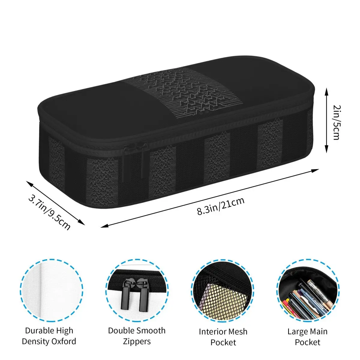 Joy Division Unknown Pleasures Pencil Case for Students School Pen Box Pencil Bag Stationery Supplies Pen Holder Bag
