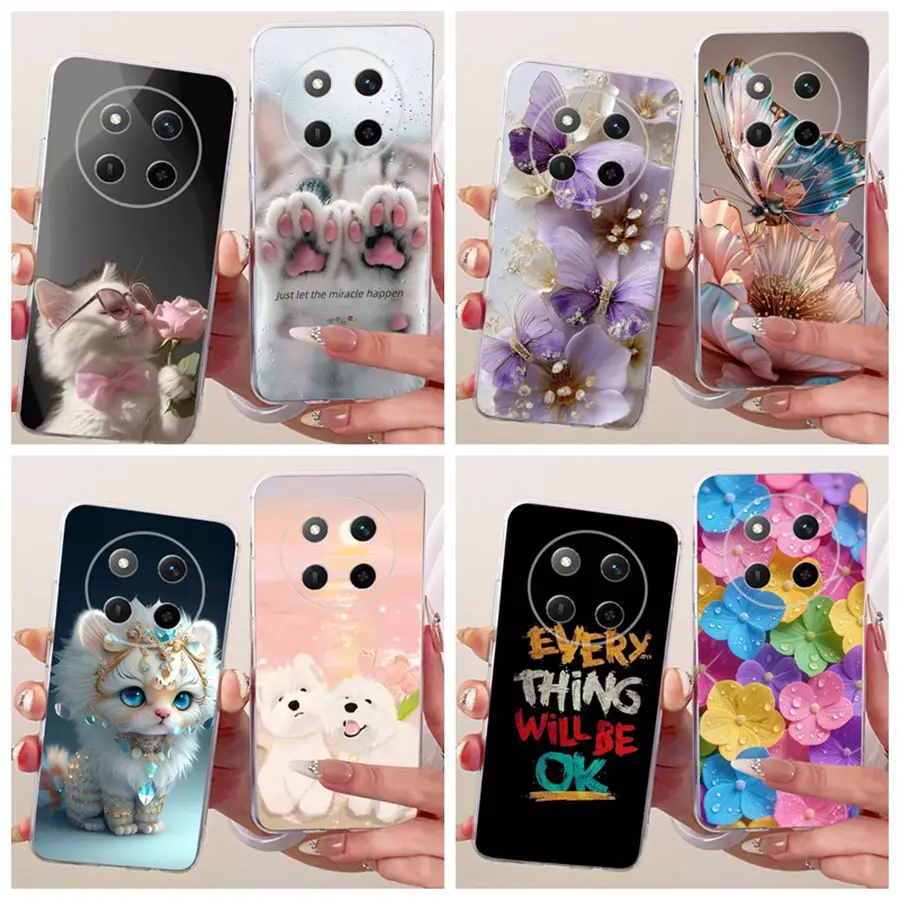 

For Honor X9C 5G Case Lovely Cartoons Painting Back Cover Silicone Soft TPU Casing For HonorX9C X 9 C Shockprof Cover Couqe