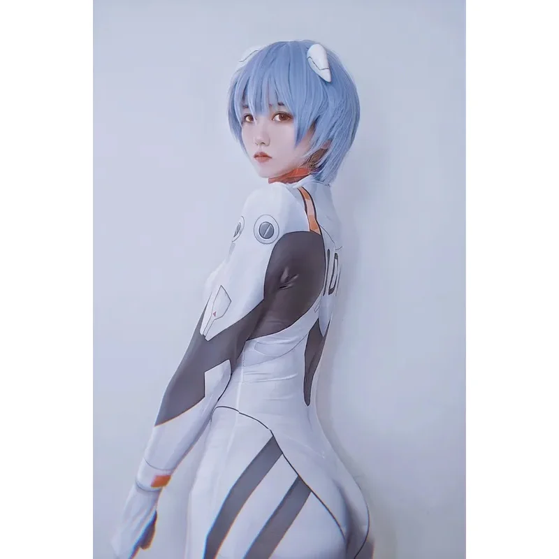 Anime Ayanami Rei costumi Cosplay ragazze donna bianco Rei tute Zentai Halloween body adulti bambini