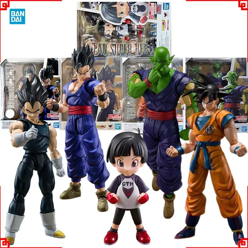 Bandai Dragon Ball Action Figure SHF Pan Super Hero Ultieme Gohan Vegeta Super Hero Goku Piccolo Anime Figuren Speelgoed Jongens Gift