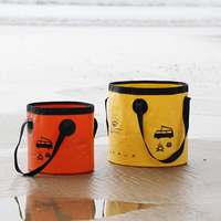 10L Portable Bucket Waterproof Fishing Folding Bucket Multifunction Collapsible Bucket Lightweight for Outdoor Camping
