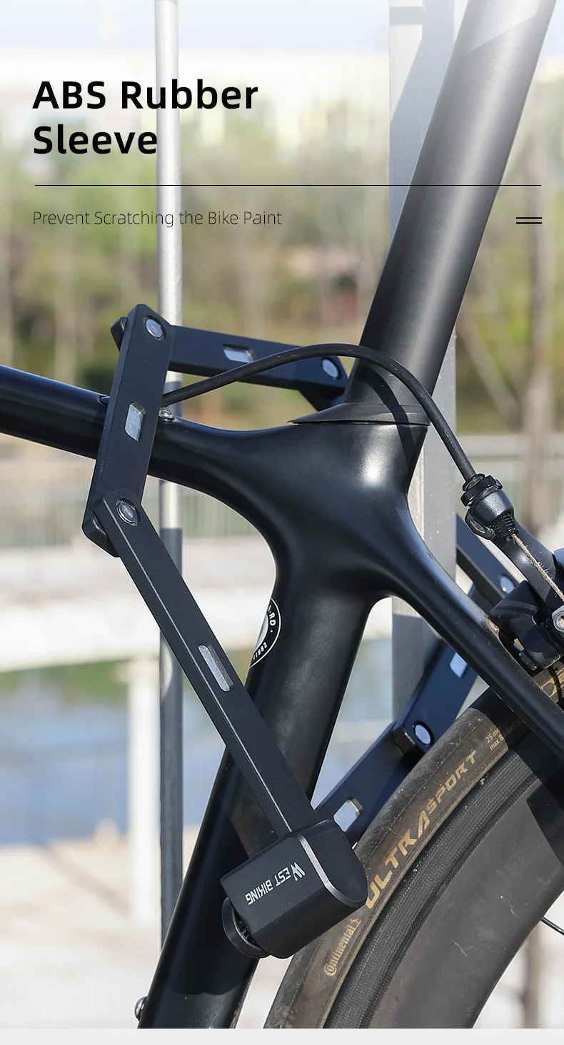 WEST BIKING Faltbares Fahrradschloss Sicherheits-Diebstahlschutz Fahrradschloss MTB Rennrad Zubehör Roller Elektrofahrrad Kettenschloss – Detail 12