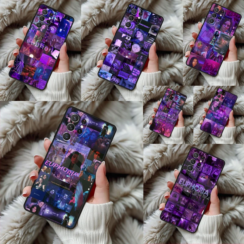 Coque de téléphone Euphoria, série télévisée américaine, pour Samsung Galaxy S24 S25 S26 Ultra S22 S23 Plus S21 S20 FE Note10, housse en TPU
