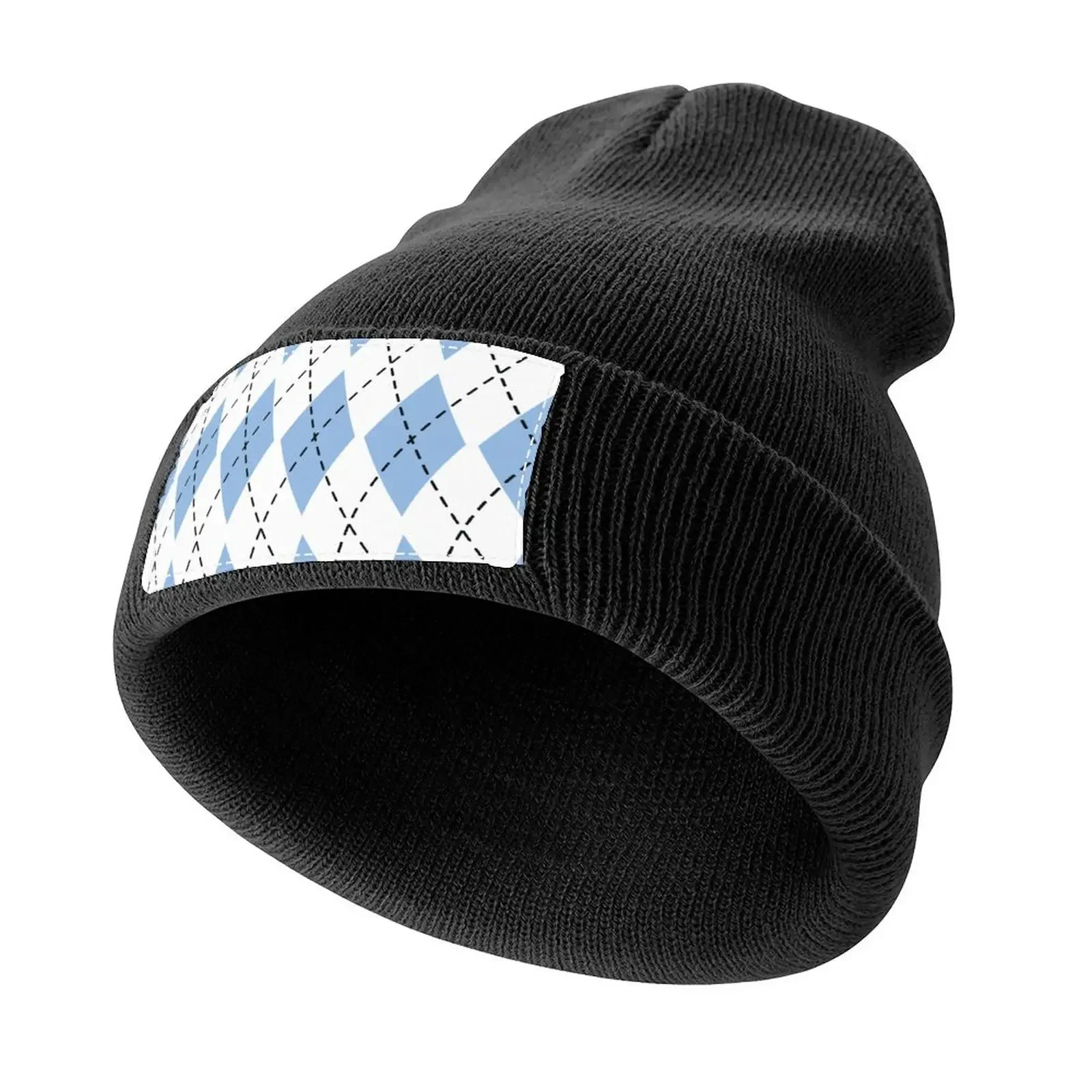 Argyle Carolina Pattern Knitted Cap fishing hat Golf Cap Rugby Bobble Hat Men Hats Women's