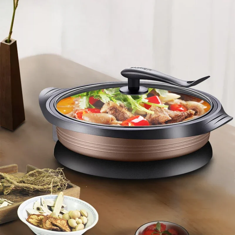 Electric Chafing Dish Electric Food Warmer Electric Frying Pan Large Capacity Caldron Pan Non-Stick Pan Household