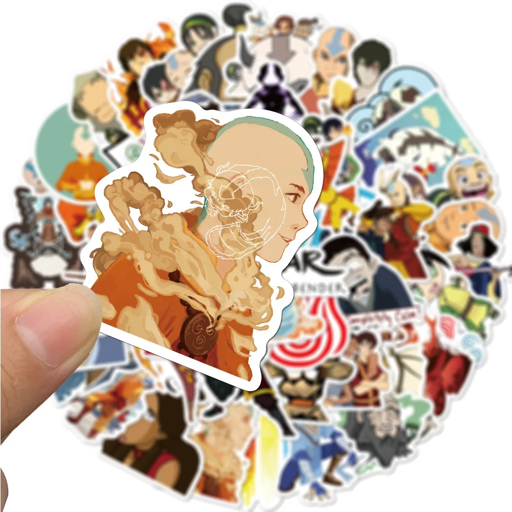 50PCS Avatar The Last Airbender Anime Stickers Skateboard Guitar Laptop Motorcycle Luggage Classic Toy Sticker for Kid