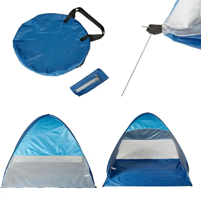 Beach Tent UV Shelter Tents, Big Portable Sun Umbrella, Waterproof Windproof Instant Easy Outdoor Cabana Fit for Hiking