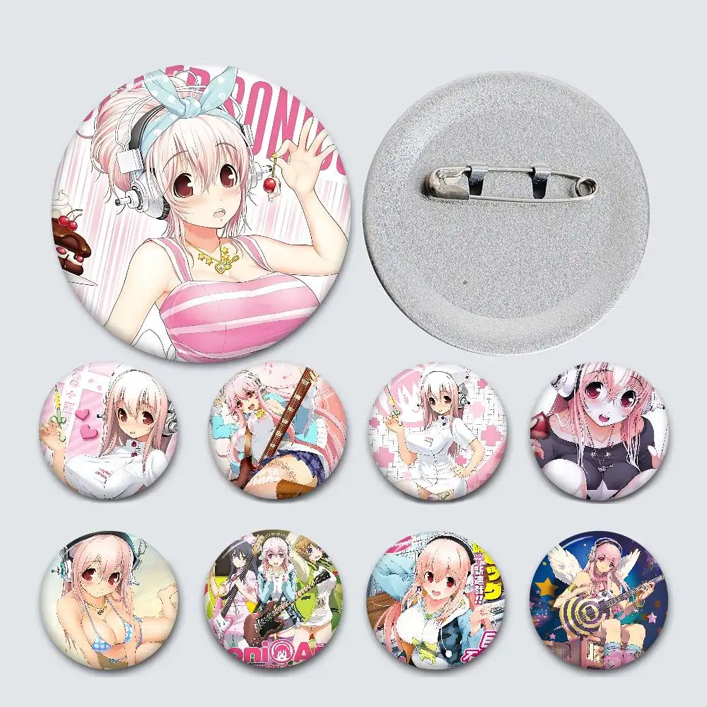 SUPER SONICO аниме брошь на пуговицах для одежды мультяшный значок украшение для рюкзака ювелирные аксессуары