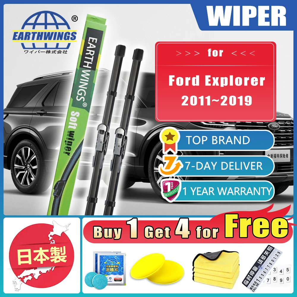 

For Ford Explorer U502 2011~2019 2013 2014 2015 2016 2017 2018 2019 Front Rear Wiper Blade Windshield Windscreen Car Accessories