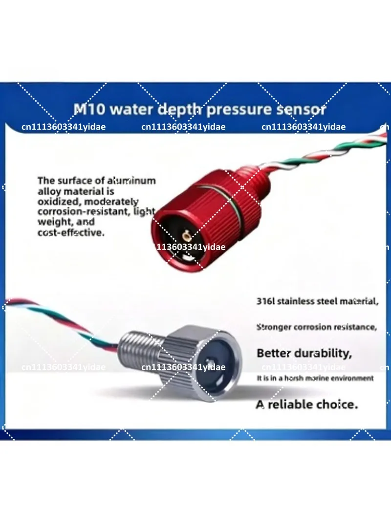 

ROV High-Precision Depth & Water Pressure Sensor with Temperature Detection, M10 Thread