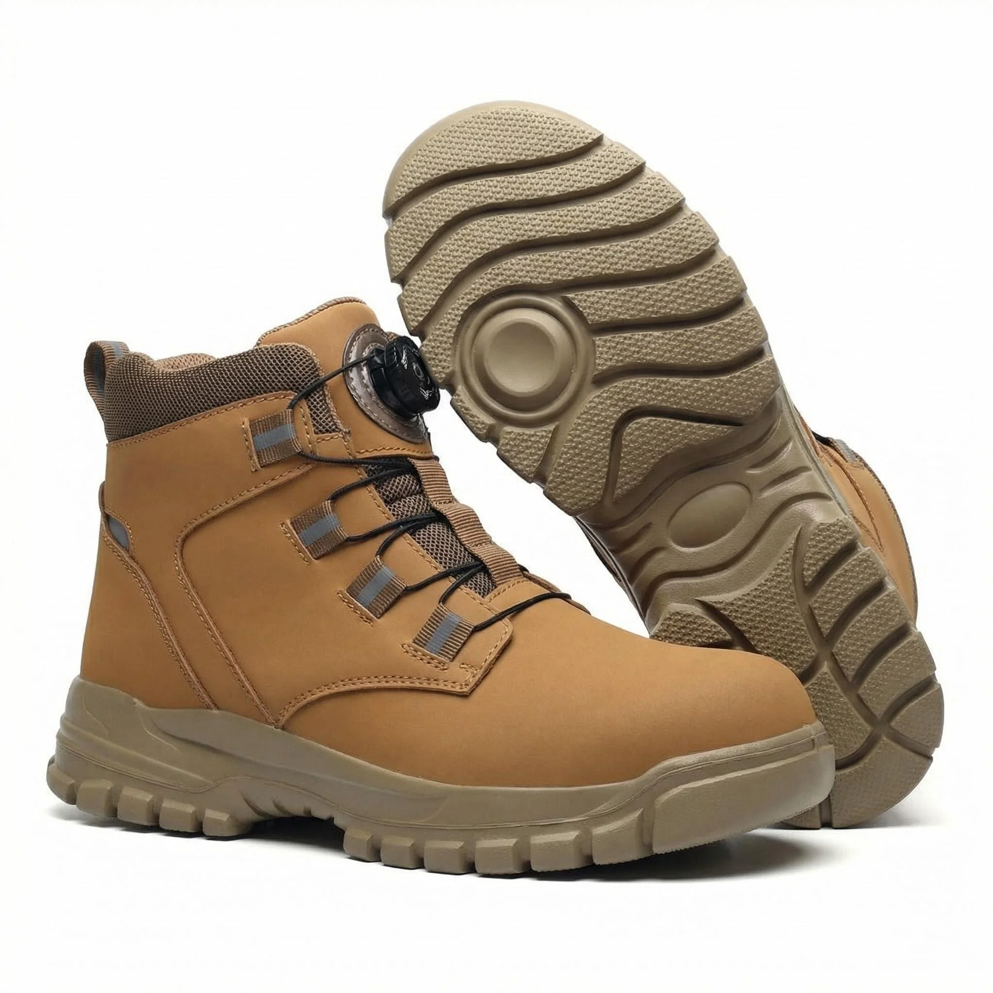 Mens Fashion Workwear - Wear Resistant Men's Safety Boots Soft