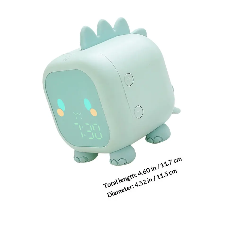 1Pcs Cartoon Silicone Night Light Alarm Clock Desktop Decor for Bedroom Living Room Modern Small Home Gift USB