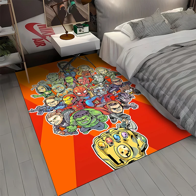 Disney Marvel-Avengers Superhero tappeti per camera da letto soffici tappeti per pavimenti quadrati soggiorno tappeti per la decorazione della casa