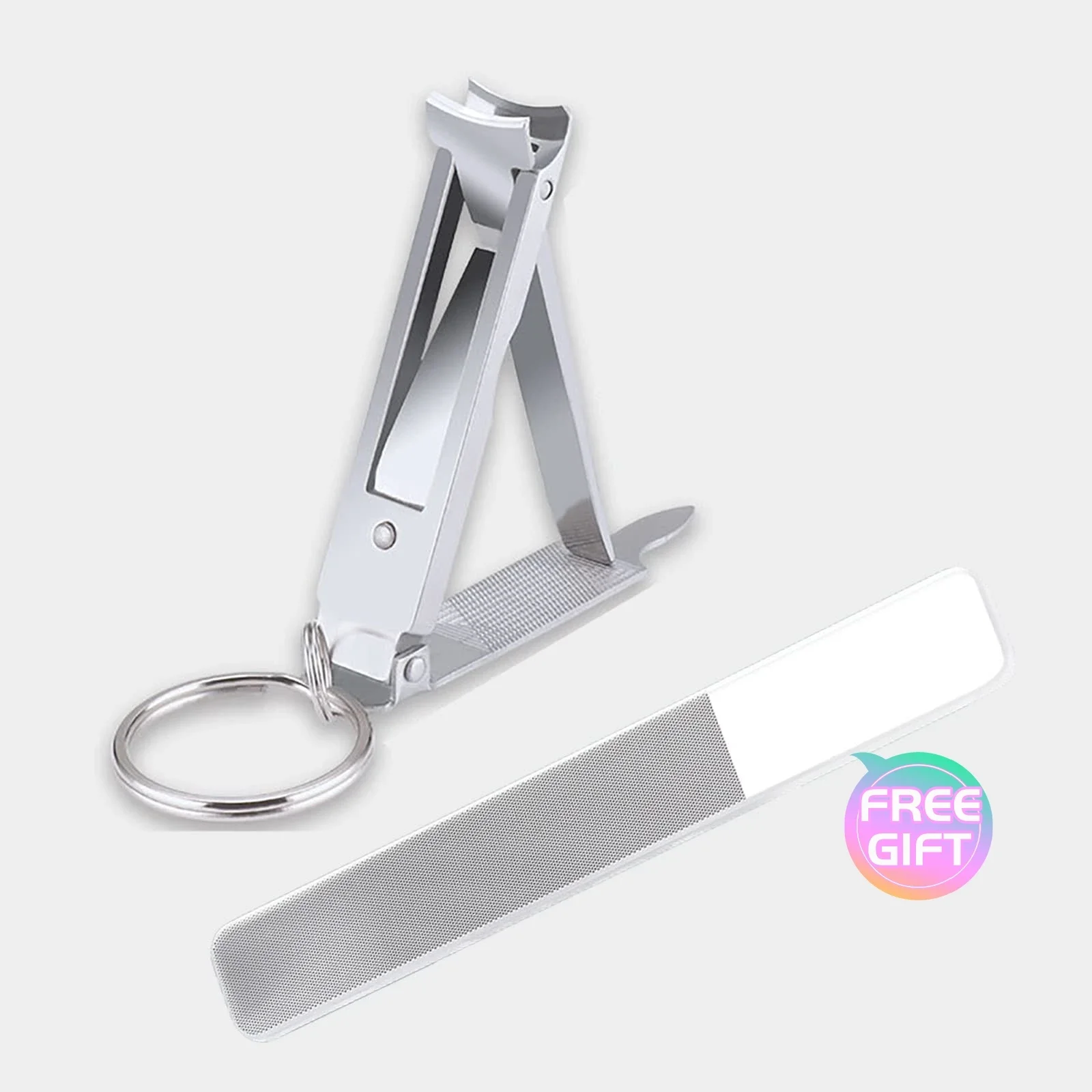 

Nail Clippers for Fingernail Toenail with Glass Nail File Stainless Steel Sharp Nail Cutter Manicure Clippers for Men and Women