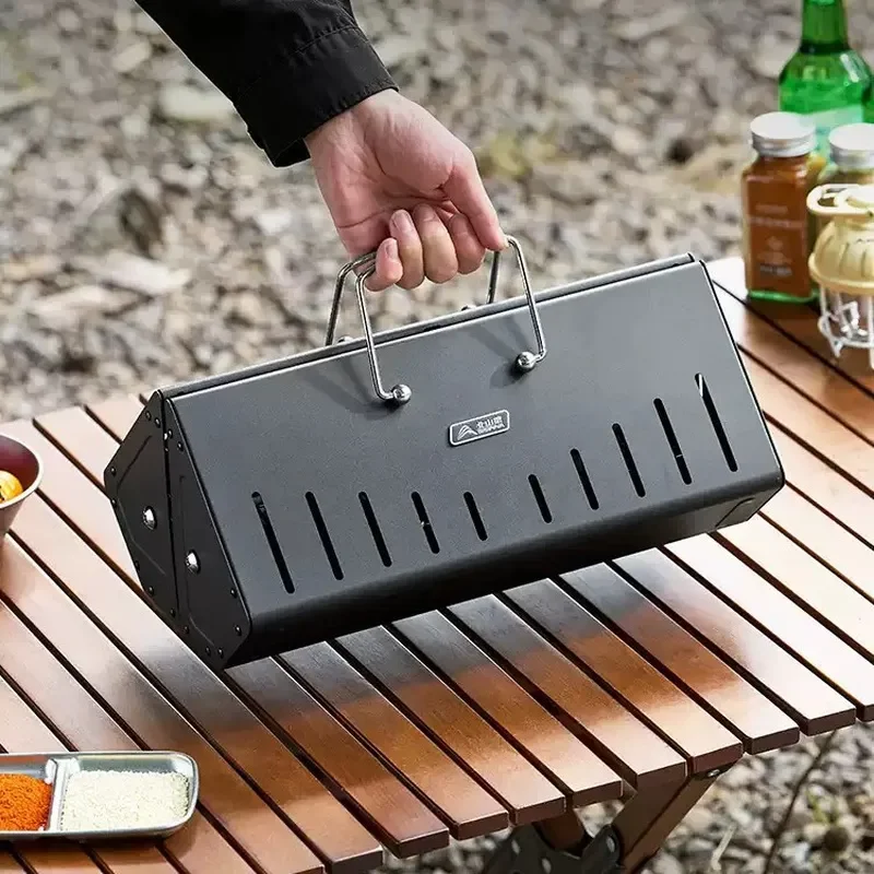 Tragbarer Klappbarer Holzkohle-Grill Rauchfreier Tischgrill für …