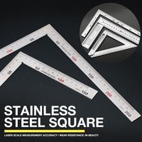 30/50CM Angle Square Ruler 90 Degree Right Angle Ruler Stainless Steel Triangle Ruler Woodworking Gauge Measuring Tool