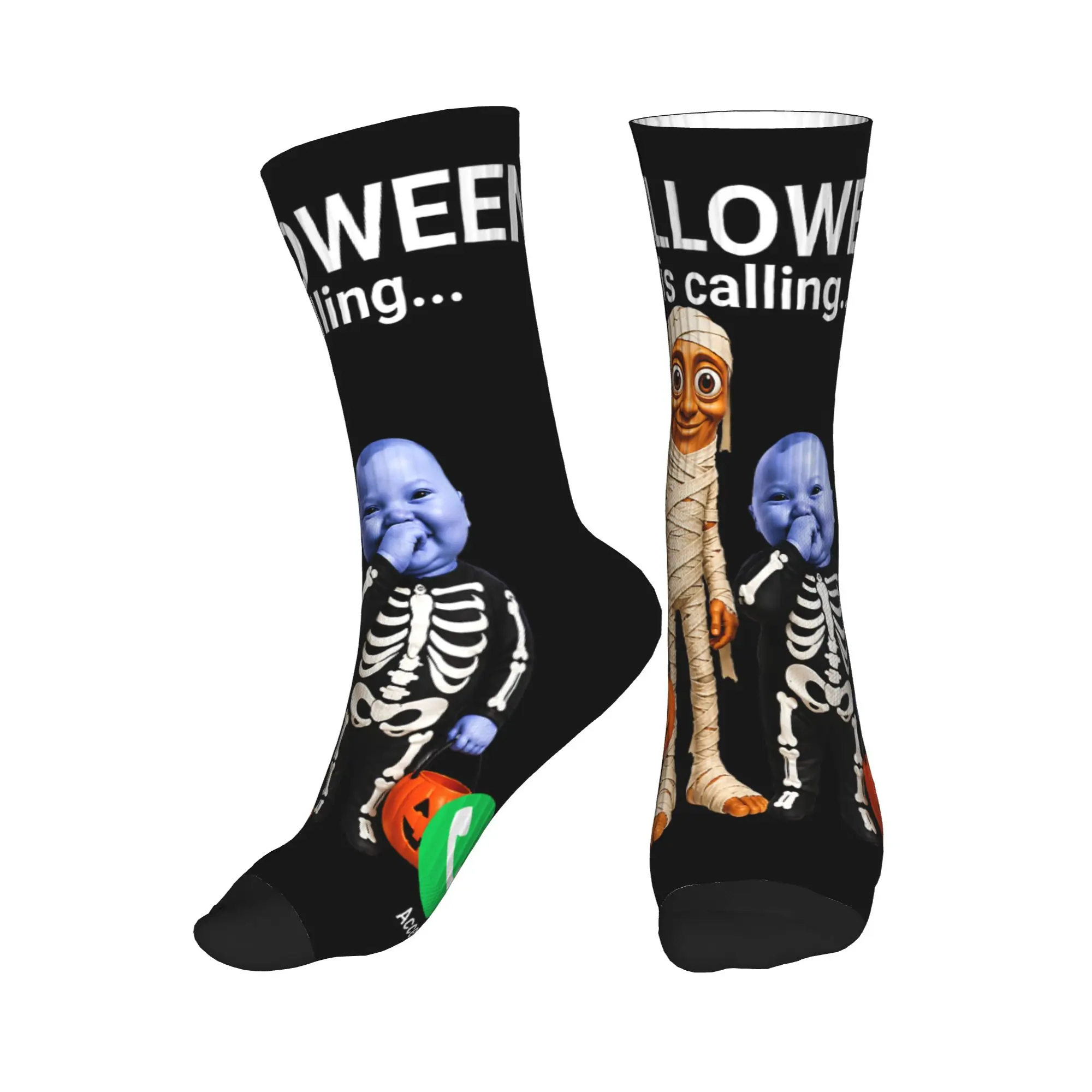 Halloween Tung Tung Tung Sahur AI Baby Stockings Men Socks Soft Harajuku Socks Spring Outdoor Sports Anti Graphic Socks Gift
