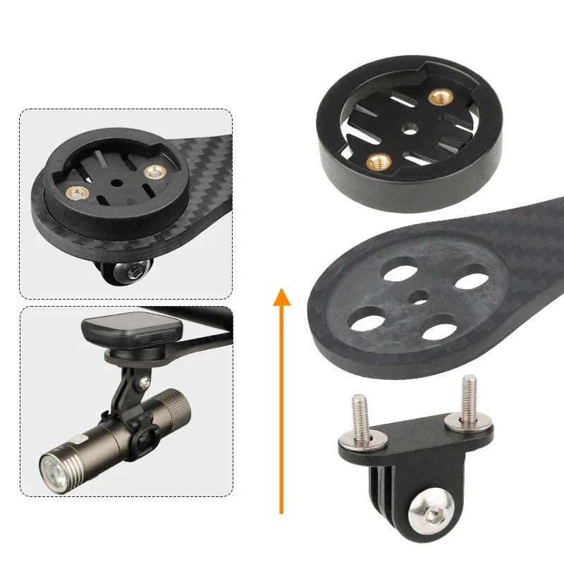 Deemount Fietscomputer Mount Adapter voor Garmin/Magene/Bryton/Wahoo Koplamp Achter Radar Licht Inserts Fietsen accessoires