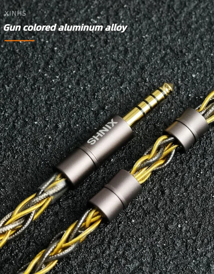 XINHS Dark Moon HiFi-Kopfhörer-Upgrade-Kabel, drei Frequenzen, symmetrisch, hohe Auflösung, 0,78 mm MMCX IE900, geeignet für Sennheiser – Detail 6