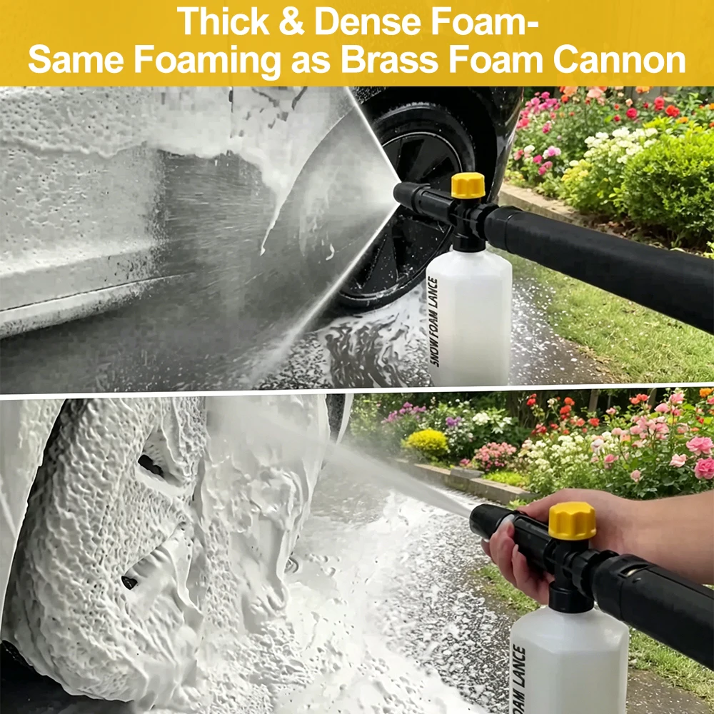 Car Washer Snow Foam Lance Foam Generator Soap Foamer Car Foam Wash Sprayer Foam Gun Nozzle Maker for Bosch High Pressure Washer view 6