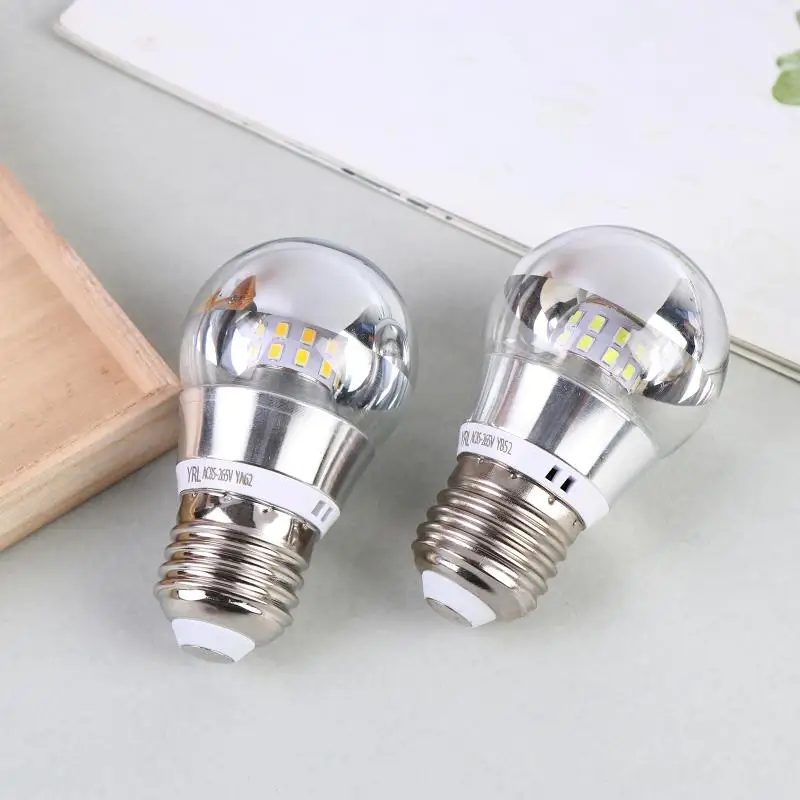 

Home Half Silver LED Mirror Bulb 5W E27 E14 Base Filament Energy Efficient 360 Degree for Dining Room Pendant Light