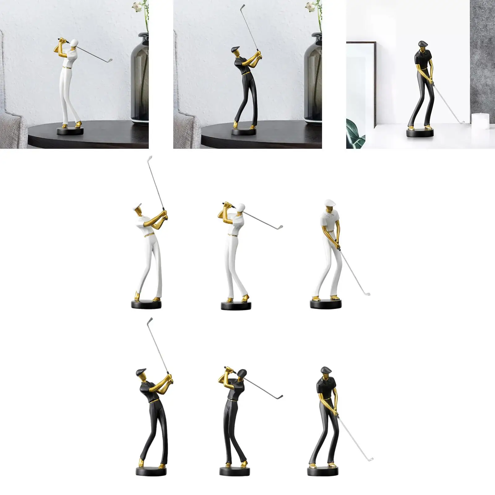 

Golf Figurine Statue Table Centerpiece Ornament Home Gifts Creative Modern