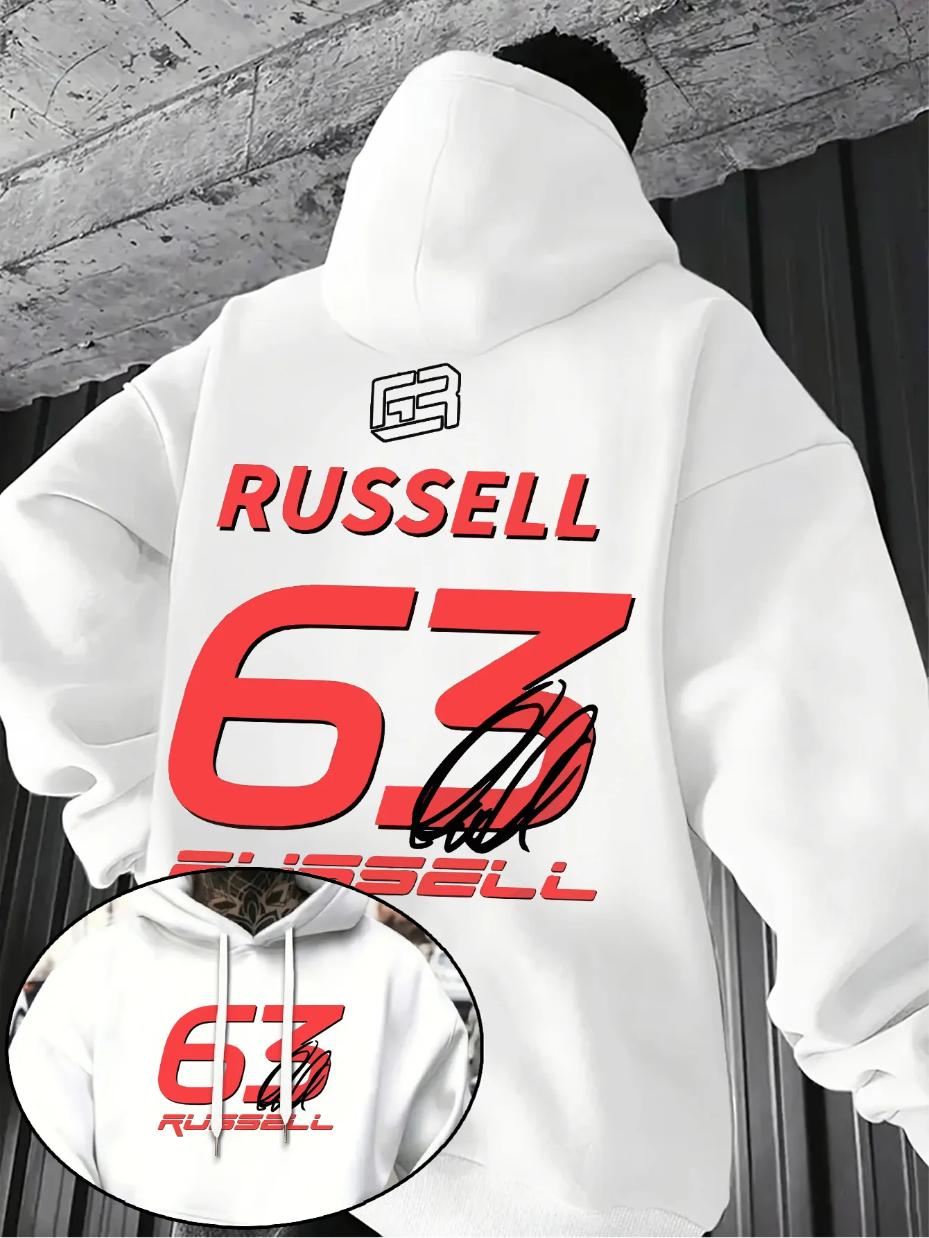 Men's Racing Driver Print Hoodie - Casual and relaxed hip-hop style, stylish and warm racing hoodie for sports enthusiasts