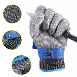 Cut Resistant Gloves Level 5 Safety Stab-Proof Stainless Steel Wire Metal Mesh Butcher Protection Meat Cut Resistant Gloves