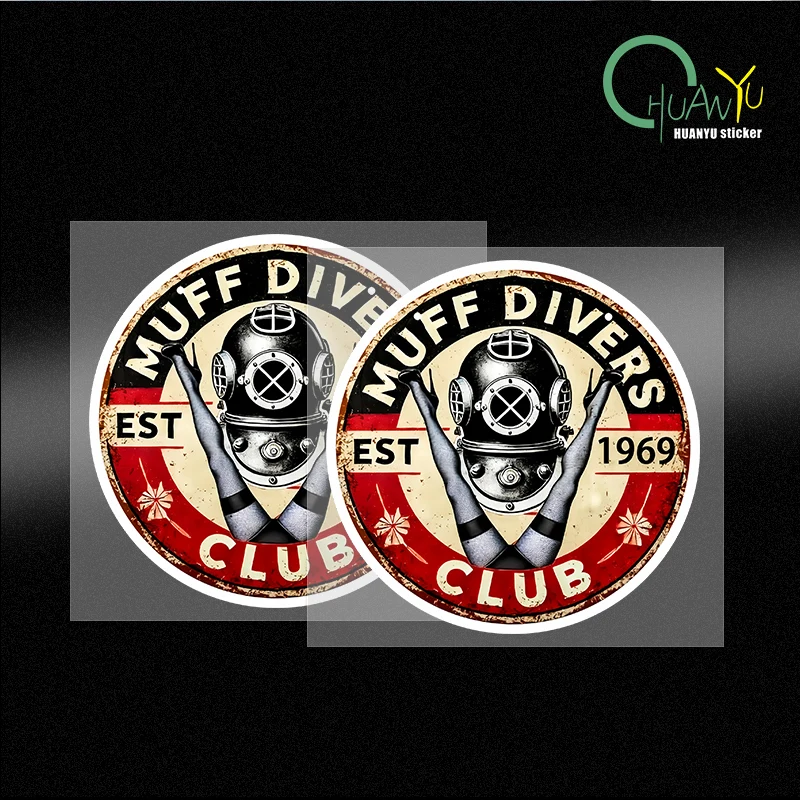 Retro Pfeife Tauchen Club Dekoration Zeichen Auto Aufkleber Motorrad Aufkleber Stoßstange PVC Wasserdichte Dekoration Aufkleber