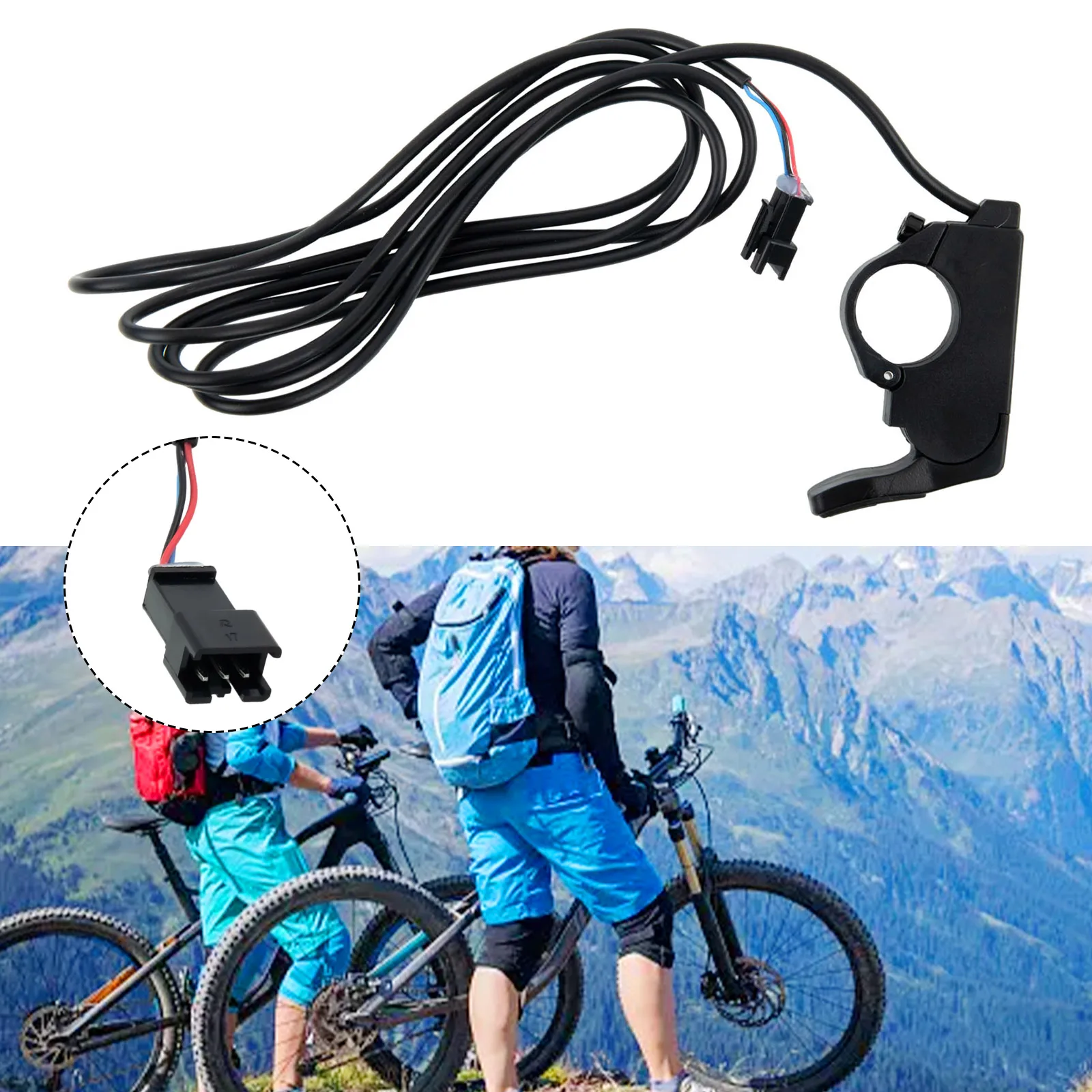 العلامة التجارية الجديدة Druable مواد عالية الجودة الإبهام خنق الإبهام خنق مقبض عدة أجزاء استبدال 12 فولت-72 فولت 16*11*2 سنتيمتر كابل #3