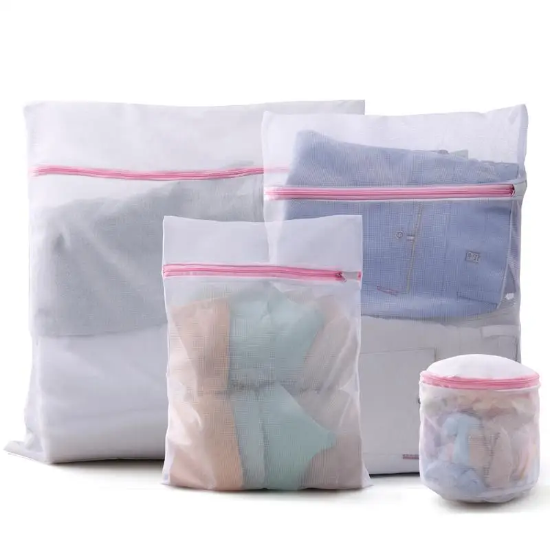 

4Pcs Mesh Laundry Bags for Delicates with Premium Zipper Travel Storage Organize Bag Clothing Washing Bags for Laundry Bra