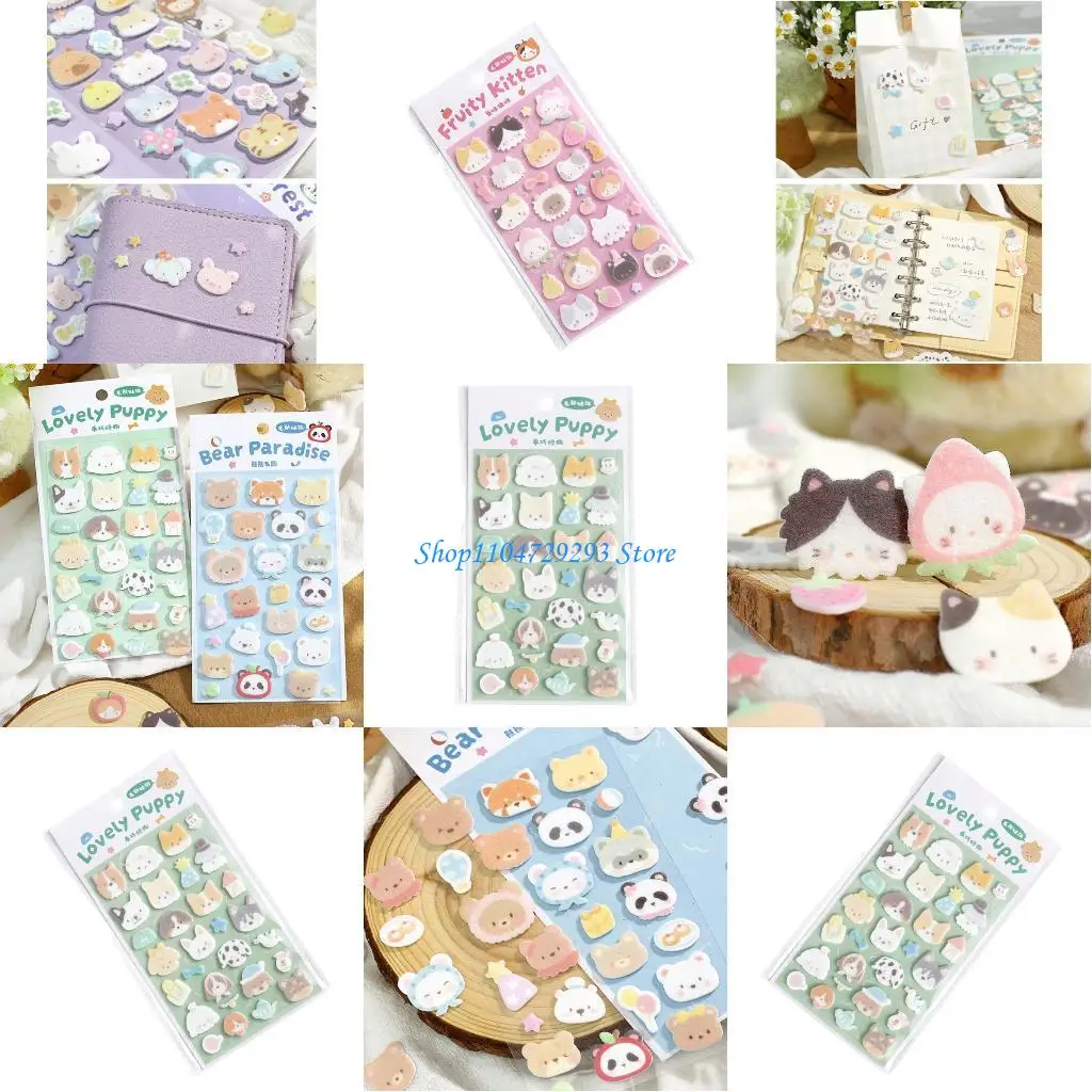 

Y2GD Puffier Sticker Sheets Adorable Small 3D Sticker for Kids and Adults Tiny Sticker for Phone Case, Notebook, Scrapbooking