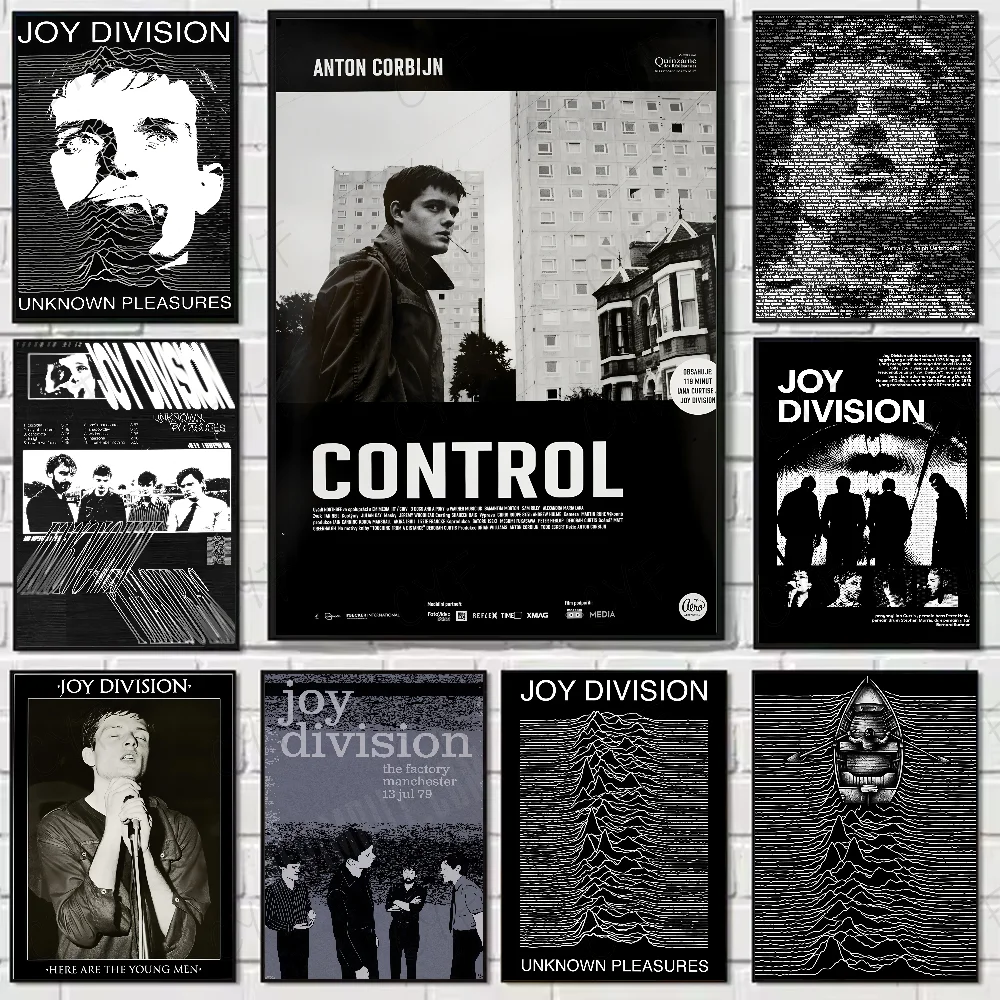 British Post Punk Band J-Joy D-Division Leinwand-Poster, wasserdichte Wandkunst, Filmposter für Wohnzimmer, Schlafzimmer, Retro-Raumdekoration, Geschenk