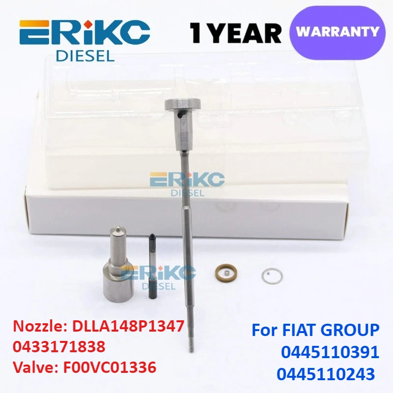 

Ремкомплект для капитального ремонта топливной форсунки DLLA148P1347 0433171838, клапан F00VC01336 для FIAT GROUP 0445110391 0445110243
