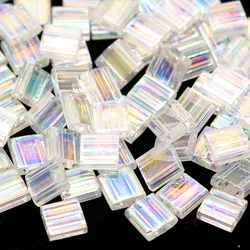 MIYUKI Transparent TILA Beads 2-Holes Square Flat Japan Seed Bead 5*5*1.9mm for Bracelet Necklace Earring Jewelry Making