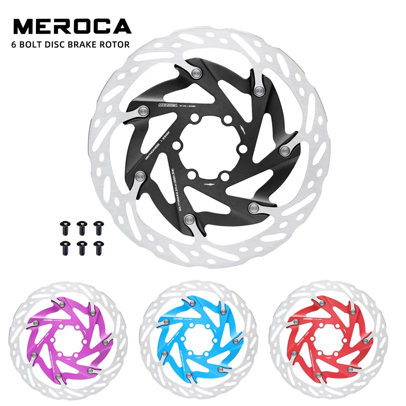 

MEROCA Bicycle Disc Brake Rotor 160mm Broken Wind And Heat Dissipation Mountain Bike Road Bicycle 6 Bolt Disc Brake Rotor