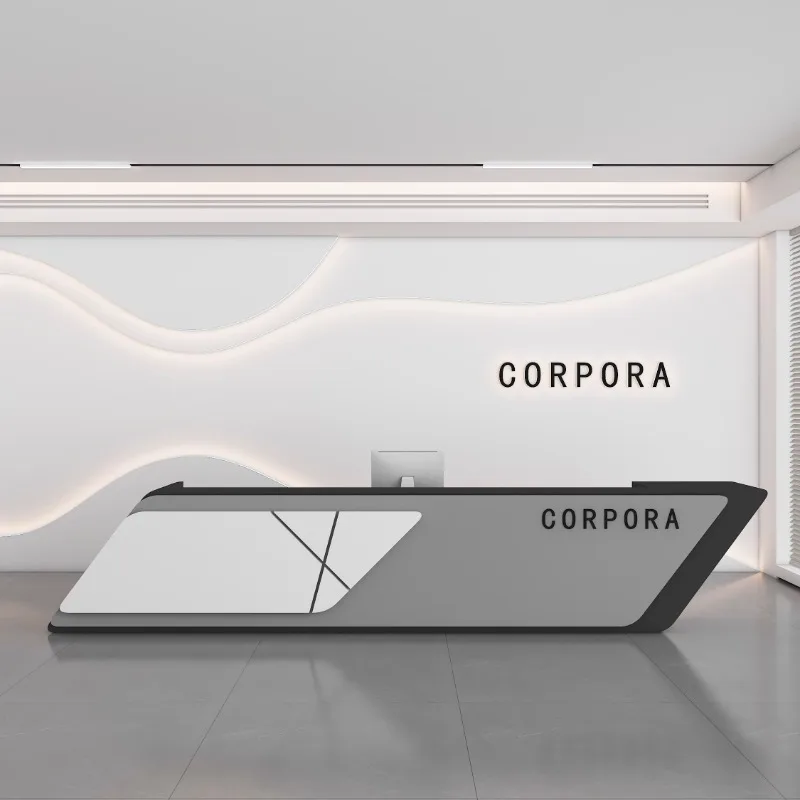 

Легкая роскошная стойка регистрации Advanced Sense Training Institutions Стойка регистрации Магазин одежды Касса Mostrador Офисная мебель