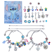 Disney Stitch 24-Day Jewelry Advent Calendar - DIY Charm Bracelet Kit with Blind Box Surprises Christmas Gift for Women