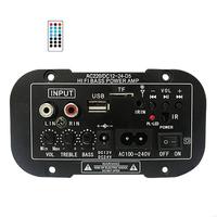 Amplifier Board U-disk USB Player Subwoofer Single Channel HiFi Bass Power AMP Bluetooth-compatible FM-Radio