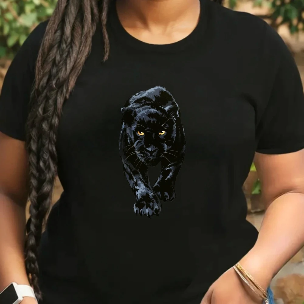 Black Panther Fierce Printed Women's Summer Clothing Cool Graphic Tees for Women Tops Tees Streetwear Aesthetic Clothes