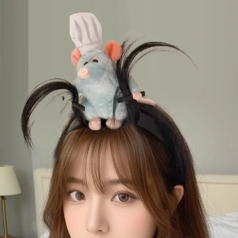 1 Stück „Mouse King“-Haarband: Ein niedliches, plüschiges Haaraccessoire mit einem Mäusegesicht, erhältlich in verschiedenen Farben, ideal für Partys. – Detail 3