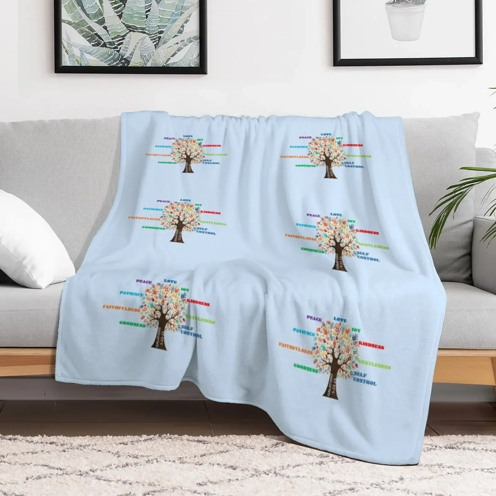 

FRUIT OF THE HOLY SPIRIT Throw Blanket Single Custom Blankets