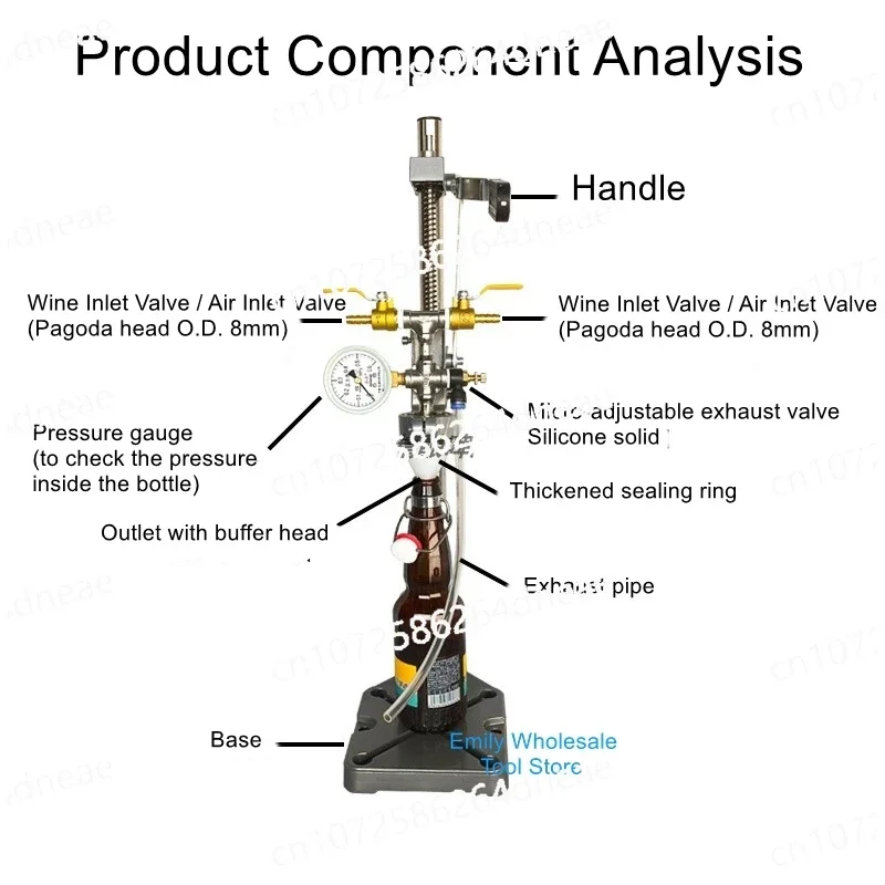 PET Bottle Glass Bottle Liquid Manual Filling Machine Original Homebrew Beer Pressure Filler Defoaming Bottling Equipment