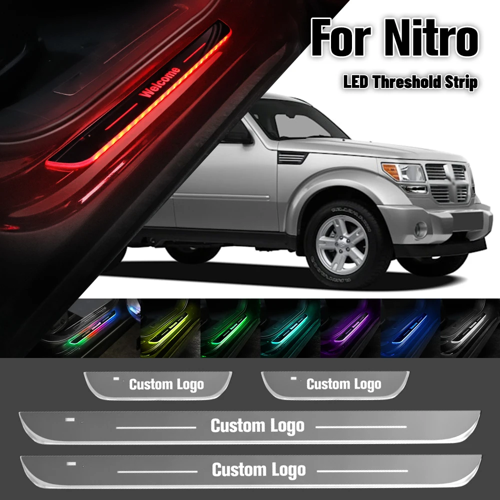 

For Dodge Nitro 2006-2012 Car Door Sill Light Customized Logo LED 2008 2009 2010 2011 Welcome Threshold Pedal Lamp Accessories