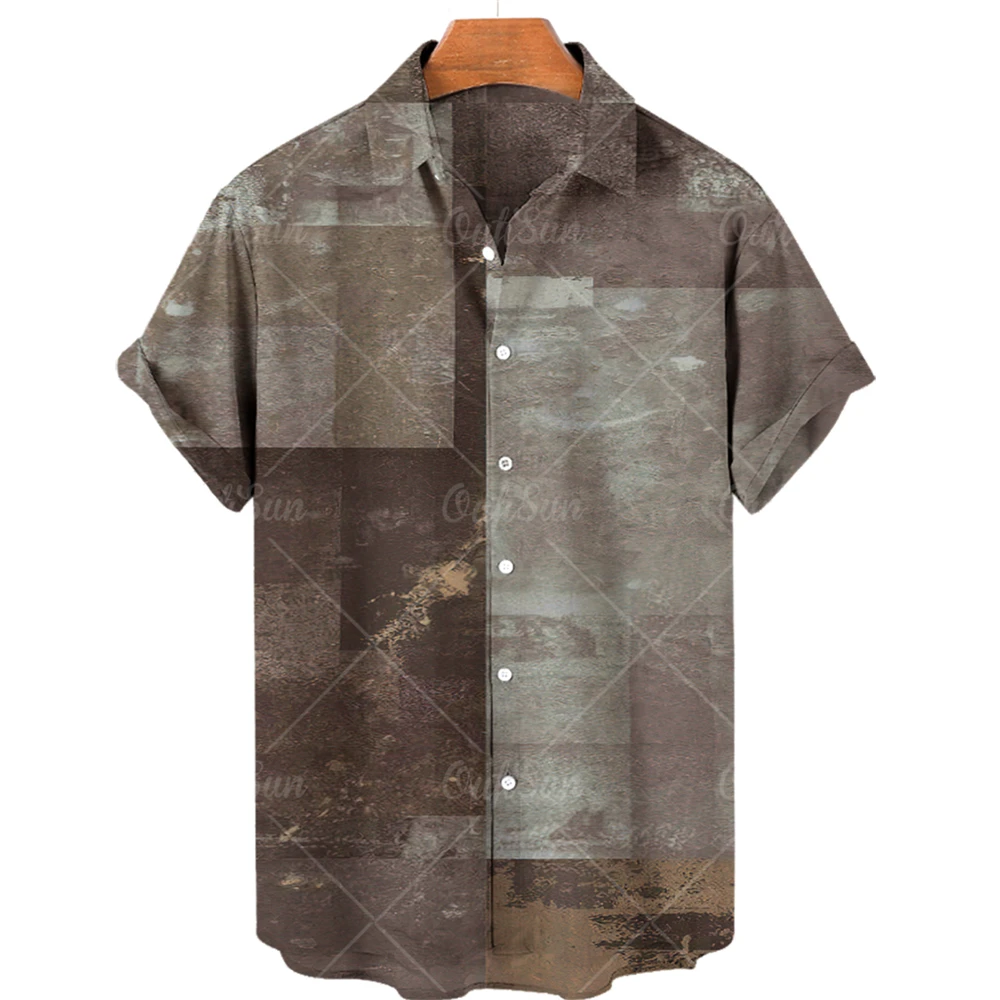 Men\'s Hawaiian Shirts Men\'s Short Sleeved Vintage Shirt Men\'s Fashionable Summer Beach Tops Loose And Comfortable men\'s Clothing