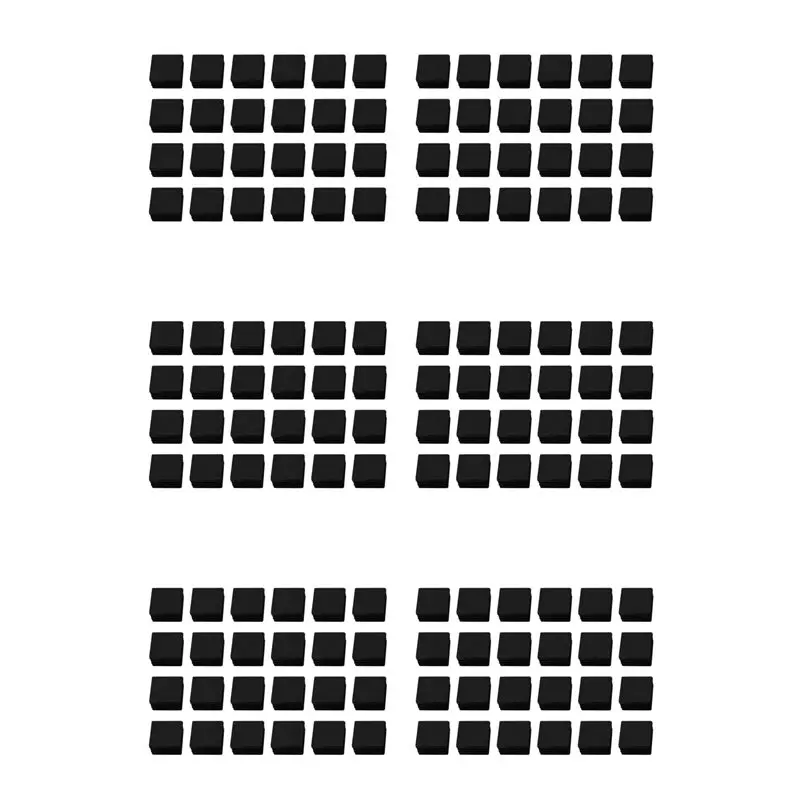 

【LAST CHANCE】144 шт. 30 мм х 30 мм пластиковые ребристые квадратные торцевые заглушки, вставка для трубки, черная