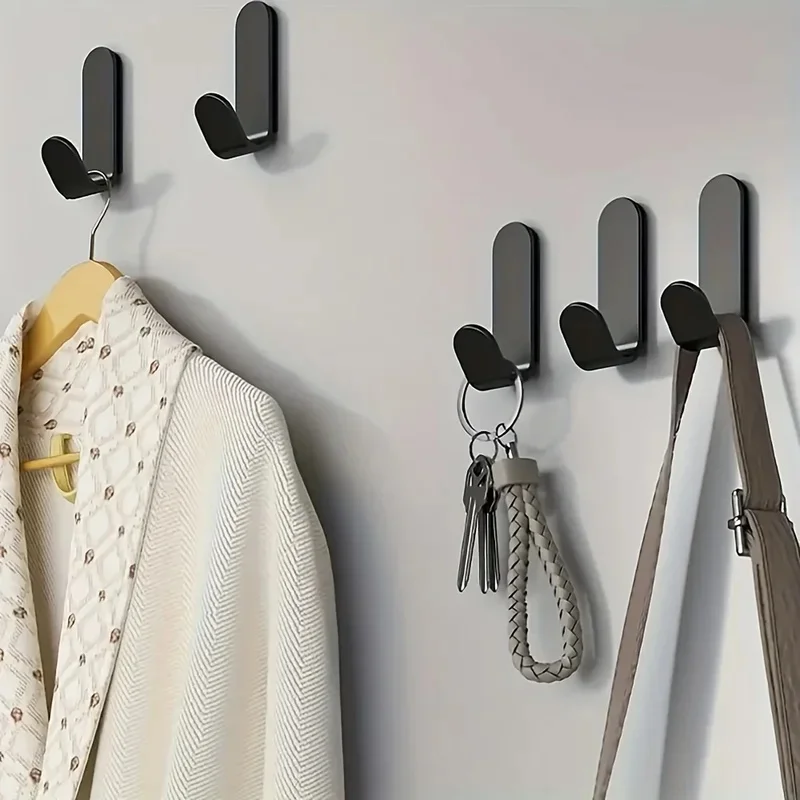 1-3PCS Strong Self-Adhesive J-Hooks – Waterproof Wall Hangers for Keys, Towels, Umbrellas – Kitchen & Living Room Organizer
